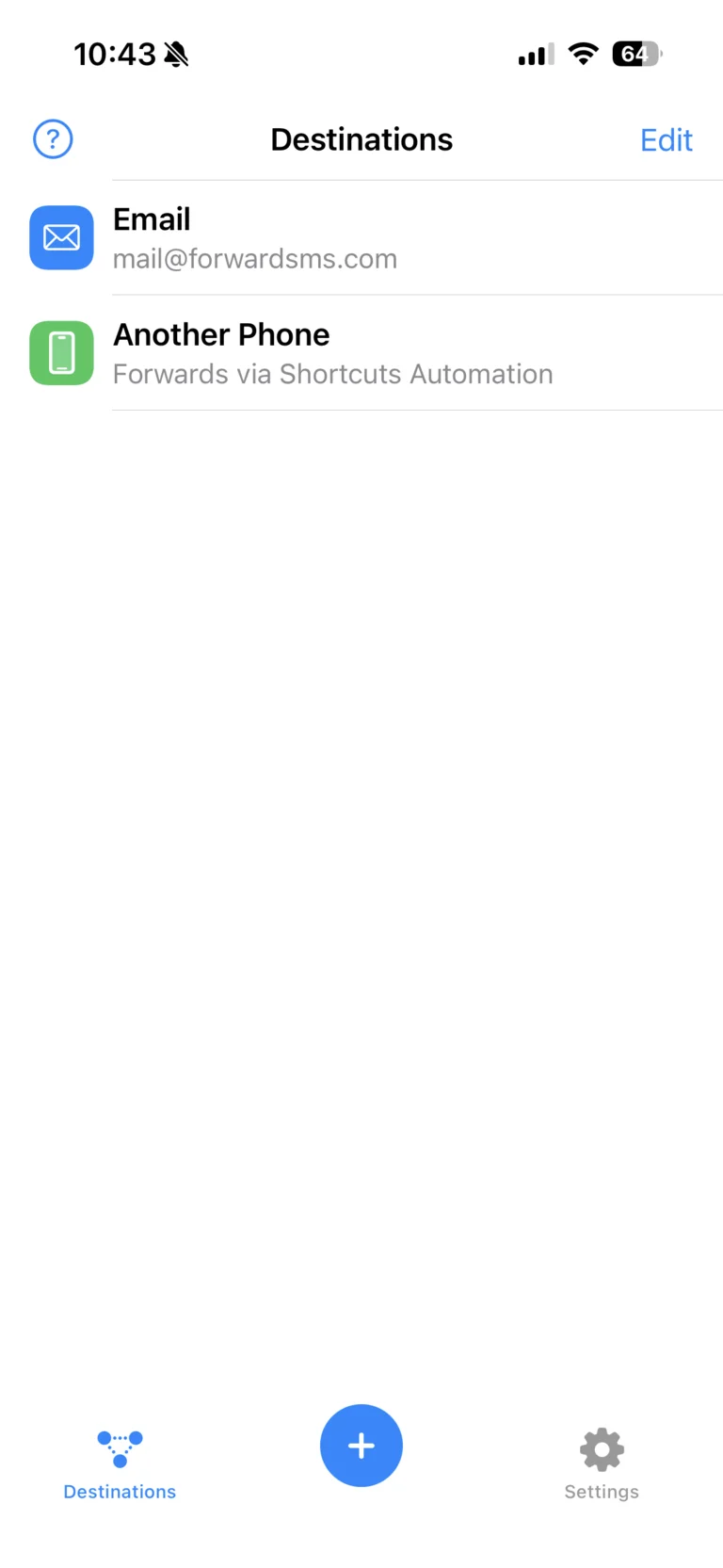 Forward SMS Screenshot, Notification